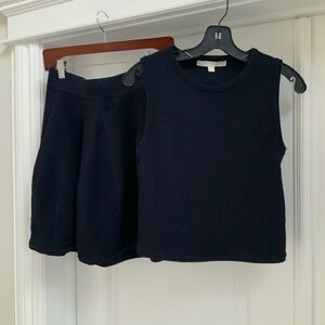 Johnathan Simkhai Chic Black Sleeveless Top and Skirt Set